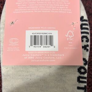 Juicy Couture Cream and Black Knit Socks